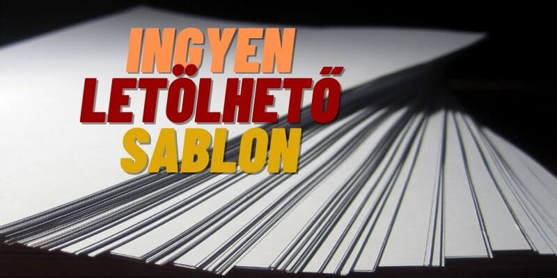 Ingyen letölthető Word sablon kézirat nyomtatásához